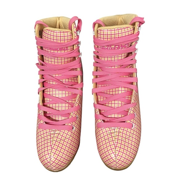 IMPALA ROLLERSKATES Pink Tartan Quad Retro Skates Sz 8 - Picture 7 of 12